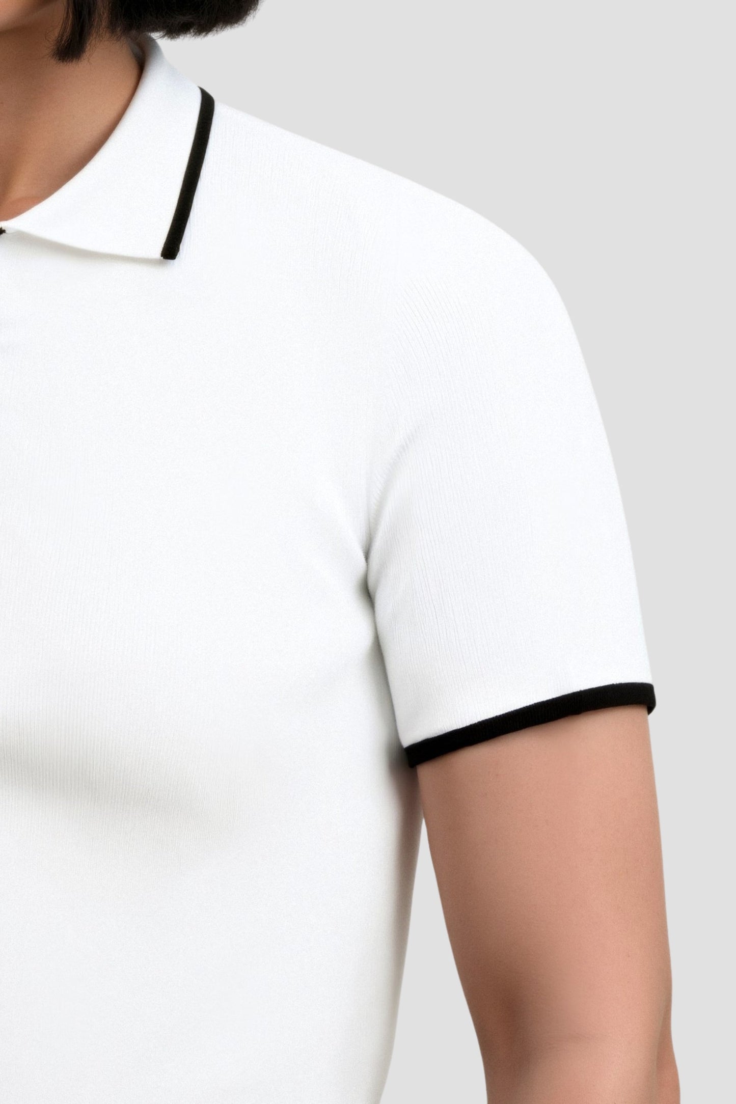 NOBA Contrast Elegant Trim Button Up Polo