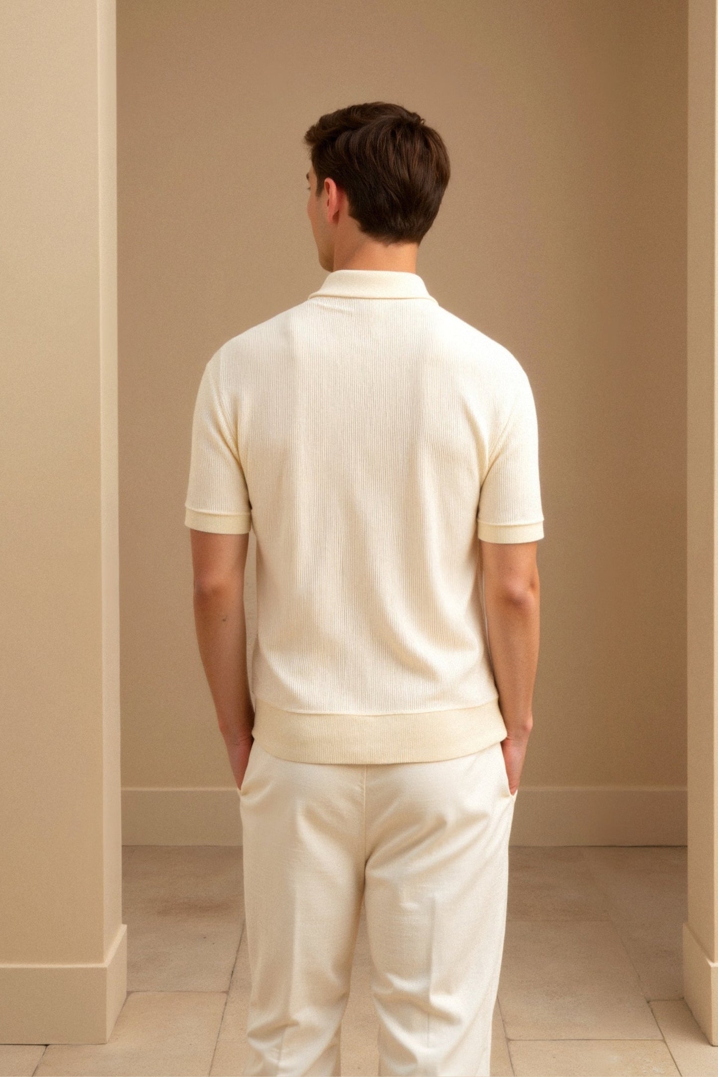 NOBA Woolen Structure Polo T-Shirt